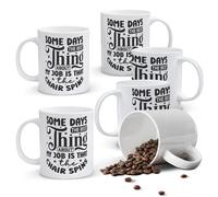 Alphynix 1 Mug blanc 33 vec citation humour bureau "PARFOIS LE MEILLEUR DANS MON BOULOT C'EST QUE LA CHAISE TOURNE", cadeau de bureau relatable pour Noël ou Thanksgiving,Le cadeau de la saint-valen