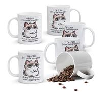Alphynix 1 Mug céramique blanc 33 vec un Grumpy Cat et prière spirituelle pour la patience, cadeau parfait pour rester calme pendant les fêtes,Le cadeau de la saint-valentin, cadeau d’anniversaire