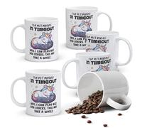Alphynix 1 Stück, lustige Einhorn-Kaffeetasse 'JE ME SUIS MIS EN RETRAIT JUSQU'À CE QUE JE PUISSE JOUER GENTIMENT AVEC LES AUTRES, CELA PEUT PRENDRE UN CERTAIN TEMPS' Mug,Le cadeau de la saint-valenti