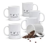 Alphynix Mug blanc avec citation humoristique « I Ate Some Pie… And It Was Delicious » pour cadeau aux mathématiciens - 33 cl