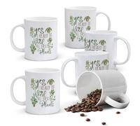 Alphynix Mug blanc avec citation humoristique « Yes I Really Do Need All These Plants » - 33 cl