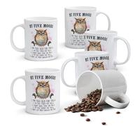 Alphynix Mug blanc avec citation « My Five Moods » - 33 cl