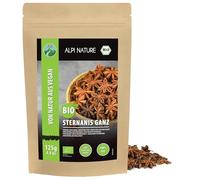 Alpi Nature Badiane Anis Étoilé BIO Entière 125g, Gousses de Badiane Entières pour la Cuisine