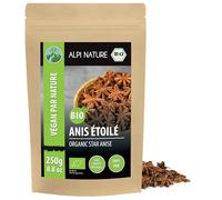 Alpi Nature Badiane Anis Étoilé BIO Entière 250g, Gousses de Badiane Entières pour la Cuisine