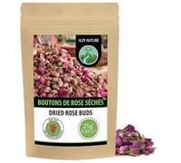 Alpi Nature Boutons de Roses Séchées 25g, Bourgeons de Rose Entiers Séchés pour Thé Floral et Infusion, Thé à la Rose