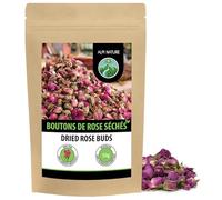 Alpi Nature Boutons de Roses Séchées 50g, Bourgeons de Rose Entiers Séchés pour Thé Floral et Infusion, Thé à la Rose