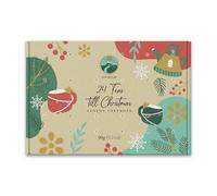 Alpi Nature Calendrier de l'Avent Thé 2025, Coffret Thé de Noël, Calendrier de Noël 2025, Sélection de 24 Thés Noirs, Verts, Fruits et Herbes, 24 Pots