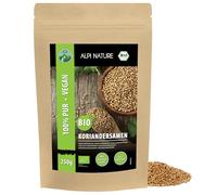 Alpi Nature Coriandre Graine BIO 250g, Graines de Coriandre Entières pour la Cuisine et les Mélanges d'Épices