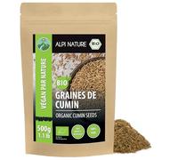 Alpi Nature Cumin Graines BIO 500g, Graines de Cumin bio Entières pour la Cuisine et les Mélanges d'Épices