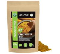 Alpi Nature Curry Poudre Douce BIO 250g, Épices Indiennes de Qualité Supérieure, Poudre de Curry Douce