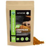 Alpi Nature Curry Poudre Piquante BIO 250g, Épices Indiennes de Qualité Supérieure, Poudre de Curry Piquante