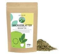 Alpi Nature Feuilles de Noyer 125g, Feuille Séchées et Coupées, Thé en Vrac