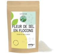 Alpi Nature Fleur de Sel Cristaux 400g, Flocons de Sel Marin 0.5-2 mm d'Afrique du Sud, Flocons pour la Cuisine Gourmet