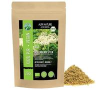 Alpi Nature Fleur de Sureau Tisane BIO 250g, Fleurs de Sureau bio Séchées et Frottées, Thé en Vrac