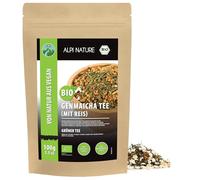 Alpi Nature Genmaicha Thé BIO 100g, Thé Vert Japonais au Riz Brun Rôti, Naturellement Caféiné