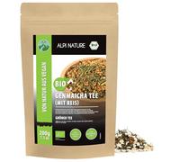 Alpi Nature Genmaicha Thé BIO 200g, Thé Vert Japonais au Riz Brun Rôti, Naturellement Caféiné