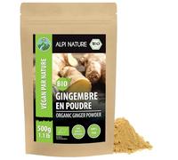 Alpi Nature Gingembre en Poudre BIO 500g, Racine de Gingembre Séchée et Moulue pour la Cuisine