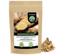 Alpi Nature Gingembre Morceaux de Racine 1kg, Morceaux de Racine de Gingembre Séchés et Coupés 50-80mm pour le Thé