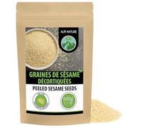 Alpi Nature Graine de Sesame Blanc Décortiqué 500g, Graines de Sesame Blanc Crues Décortiquées