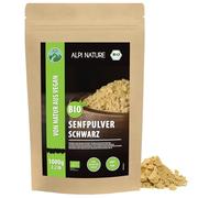 Alpi Nature Graines de Moutarde BIO Noire Brune Moulues 1kg, bio Graine de Moutarde Brune Noire en Poudre