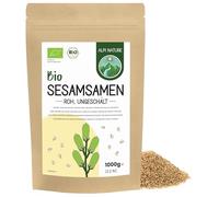 Alpi Nature Graines de Sesame Blanc Non Pelées BIO 1kg, Bio Graines de Sésame Blanc Crues