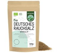 Alpi Nature Granulés de Sel Fumé Allemand BIO 1-3 mm 100g, Sel de Mer Granulé au Bois de Hêtre Fumé à Froid