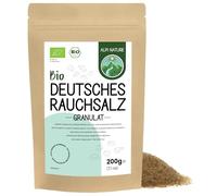 Alpi Nature Granulés de Sel Fumé Allemand BIO 1-3 mm 200g, Sel de Mer Granulé au Bois de Hêtre Fumé à Froid