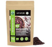 Alpi Nature Hibiscus BIO Tisane 500g, Fleurs et Pétales d'Hibiscus Séchés et Coupés, Thé en Vrac