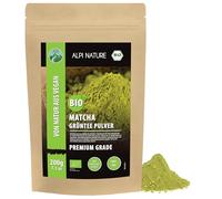 Alpi Nature Matcha BIO en Poudre 200g, Thé Vert Matcha de Qualité Premium, Thé Vert Naturellement Caféiné