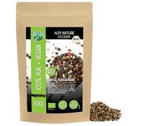 Alpi Nature Poivre Baies en Grain BIO Mélange 500g, Grains de Poivre Entiers Noir, Blanc, Rose et Vert