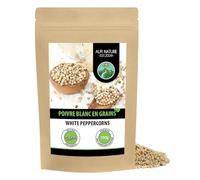 Alpi Nature Poivre Blanc en Grain 100g, Poivre en Grain Entier pour la Cuisine et Mélanges d'Épices