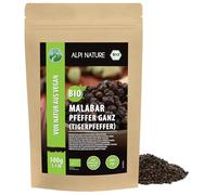 Alpi Nature Poivre de Malabar BIO 500g, Grains de Poivre bio de Malabar, Qualité Supérieure