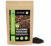 Alpi Nature Poivre de Tellicherry BIO 250g, Poivre Noir en Grain Entier Tellicherry