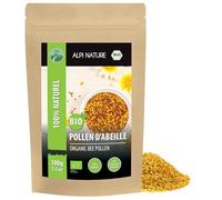 Alpi Nature Pollen d'Abeille Granulés BIO 100g, Granulés de Pollen de Fleur Naturel pour Smoothie, Céréales, Muesli