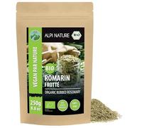 Alpi Nature Romarin BIO 250g, Feuilles de Romarin Séchées et Frottées pour la Cuisine