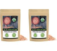 Alpi Nature Sel Himalaya Rose Gros 500g, Sel Rose de l'Himalaya 2-5 mm pour la Cuisine (Lot de 2)