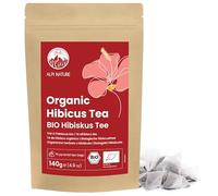 Alpi Nature Thé d'Hibiscus BIO, 70 Sachets Pyramides de 2g, Fleur Hibiscus Séchée Biologique 140g