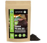 Alpi Nature Thé Pu Erh BIO du Yunnan 100g, The Pu Erh en Feuilles, Naturellement Caféiné