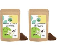 Alpi Nature Vanille en Poudre Bourbon 50g, Gousse de Vanille Bourbon de Madagascar Moulue Qualité A (Lot de 2)
