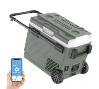 Alpicool Réfrigérateur de voiture 49 L avec contrôle via application, réfrigérateur-congélateur électrique à double compartiment, portable 12 V/24 V, 100-240 V, -20 à 20 °C, pour camping et voyage en