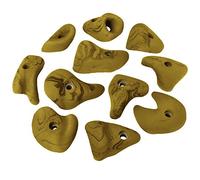 ALPIDEX 11 Prises d'escalade | Taille L | Anse | Différentes Formes, Couleurs | Pierres Poignées Escalade - Couleur:Jaune-moucheté