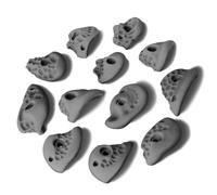 ALPIDEX 12 Prises d'escalade L | Prises d'Anse | Surfaces Structurées | Taille L | Profondeur Moyenne | Pierres Escalade | Différentes Formes Couleurs | Poignées Escalade - Couleur:Grey Stone