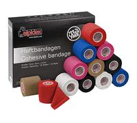 ALPIDEX 12 Rouleaux Bande Cohésive 5 cm x 4,5 m Bandage Autoadhésif Plusieurs Couleurs Bande Auto Adhésif Strap Doigt Cheville Genou Médical Pansements Vet Wrap Chien Cheval Chat, Couleur:mixte
