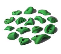 ALPIDEX 15 Prises d'escalade M/L | Petites Prises d'Anse | Marchepieds | Taille M L | Différentes Contre-Dépouilles Couleurs Formes | Pierres Poignées Escalade - Couleur:Vert Naturale