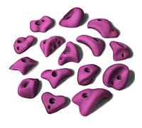 ALPIDEX 15 Prises d'escalade M/L | Petites Prises d'Anse | Marchepieds | Taille M L | Différentes Contre-Dépouilles Couleurs Formes | Pierres Poignées Escalade - Couleur:Violet Vivant