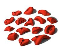 ALPIDEX 15 Prises d'escalade M/L | Petites Prises d'Anse | Marchepieds | Taille M L | Différentes Contre-Dépouilles Couleurs Formes | Pierres Poignées Escalade - Couleur:Rouge Power