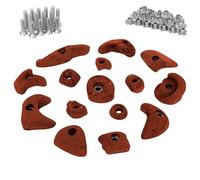 ALPIDEX 15 Prises Escalade avec Vis et Écrous Mur Pierre Blocs Set | Kit, Montessori, Psychomotricité, Salle, Jardin, Plastique, Enfant, Tailles L M S, Résistant, Formes