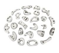 ALPIDEX 25 Prises d'escalade | Pierres Escalade | Différents Types Prises | Baguettes | Sloper | Trous pour Les Doigts | Set Poignées Escalade - Couleur:Blanc-moucheté