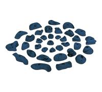ALPIDEX 35 Prises d'Escalade | Surface d'Escalade 3-5 m² | Tailles L, M, S | Pierres Escalade | Set Prises Escalade | Poignées Escalade | Résistant Aux Intempéries, Couleur:bleu-moucheté