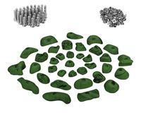 ALPIDEX 35 Prises Escalade avec Vis et Écrous Mur Pierre Blocs Set | Poignée, Accroche, Arbre, Bloc, Grip, Kit, Support, dès 3 ans, jusqu'à 200 kg, plastique, multicolore, montage